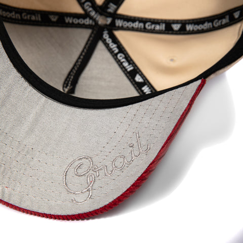 Woodn Grail USC Trojan Upside Down Key Script Snapback Hat - Cream, Cardinal Woodn Grail