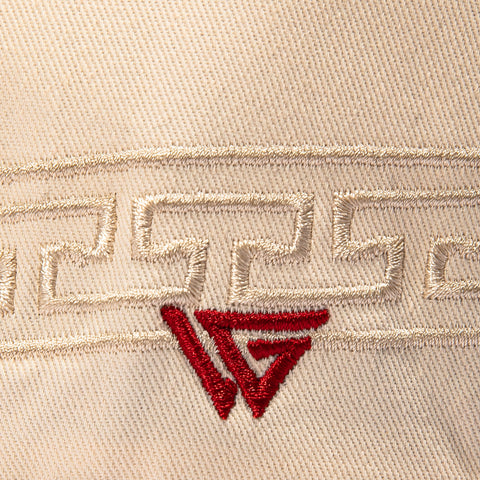 Woodn Grail USC Trojan Upside Down Key Script Snapback Hat - Cream, Cardinal Woodn Grail