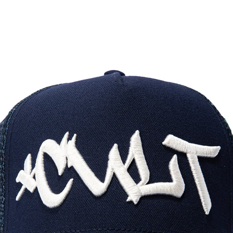 Cult of Individuality Graffiti Snapback Trucker Hat - Navy Cult of Individuality