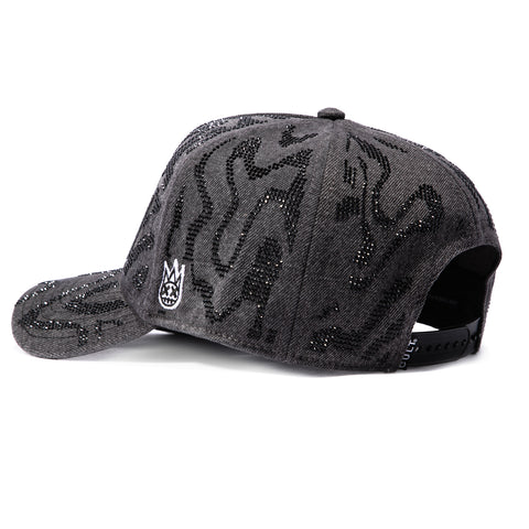Cult of Individuality You Can't Do Epic Sh*t With Basic People Snapback Crystals Hat - Black Denim Cult of Individuality