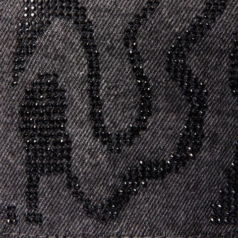 Cult of Individuality You Can't Do Epic Sh*t With Basic People Snapback Crystals Hat - Black Denim Cult of Individuality