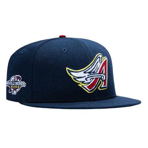 New Era 59Fifty Los Angeles Angels 2002 World Series Patch 1997 Hat - Navy, Red, Yellow