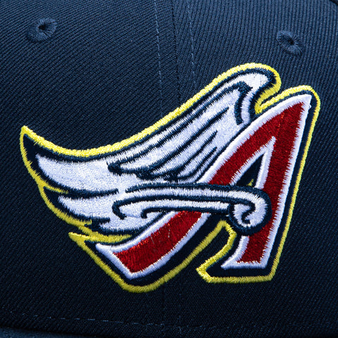 New Era 59Fifty Los Angeles Angels 2002 World Series Patch 1997 Hat - Navy, Red, Yellow New Era