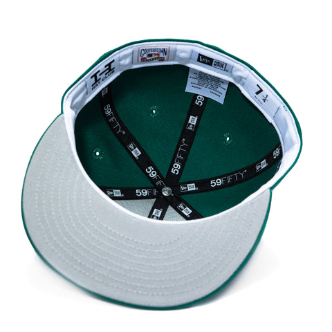 New Era 59Fifty Los Angeles Dodgers 50th Anniversary Stadium Patch Old English Hat - Green, Kelly New Era