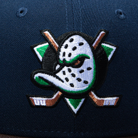 New Era 59Fifty Anaheim Ducks 2007 Stanley Cup Champions Patch Hat - Navy, Brown New Era