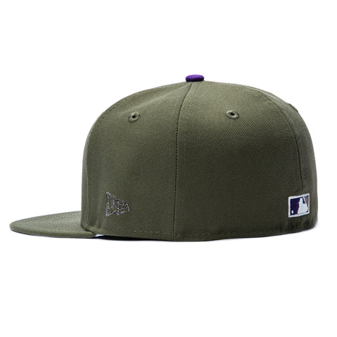 New Era 59Fifty Colorado Rockies 25th Anniversary Patch Hat - Olive, Green New Era