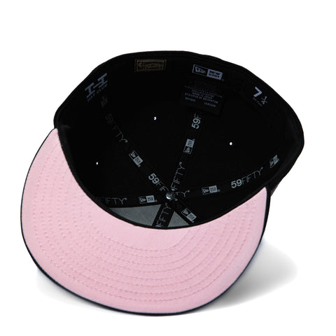 New Era 59Fifty Chicago Bulls 20th Anniversary Patch Pink UV Hat - Black, Black Camo New Era