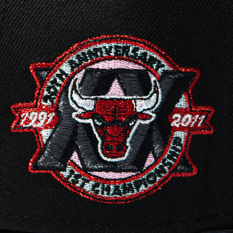 New Era 59Fifty Chicago Bulls 20th Anniversary Patch Pink UV Hat - Black, Black Camo New Era