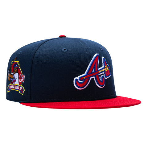 New Era 59Fifty Player Patch Atlanta Braves Ronald Acuña Jr. Patch Alternate Hat - Navy, Red