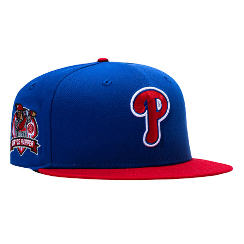 New Era 59Fifty Player Patch Philadelphia Phillies Bryce Harper Patch Hat - Royal, Red