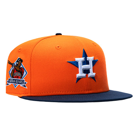 New Era 59Fifty Player Patch Houston Astros Yordan Alvarez Patch Hat - Orange, Navy