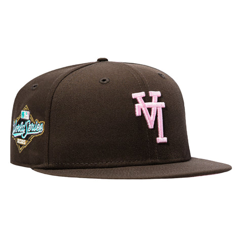 New Era 59Fifty Spumoni Los Angeles Dodgers 2025 World Series Patch Upside Down Pink UV Hat - Brown New Era