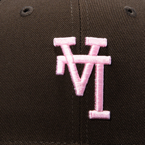 New Era 59Fifty Spumoni Los Angeles Dodgers 2025 World Series Patch Upside Down Pink UV Hat - Brown New Era