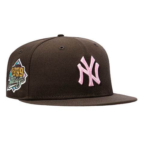 New Era 59Fifty Spumoni New York Yankees 1999 World Series Patch Pink UV Hat - Brown New Era