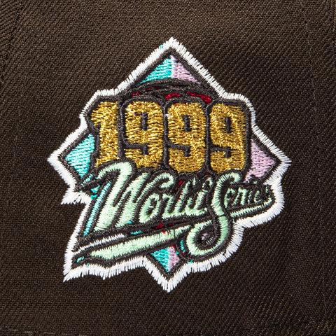 New Era 59Fifty Spumoni New York Yankees 1999 World Series Patch Pink UV Hat - Brown New Era