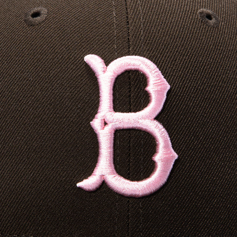 New Era 59Fifty Spumoni Brooklyn Dodgers 1942 All Star Game Patch Pink UV Hat - Brown New Era