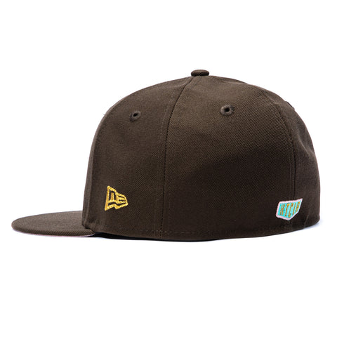 New Era 59Fifty Spumoni Arizona Diamondbacks 2001 World Series Patch D Pink UV Hat - Brown New Era