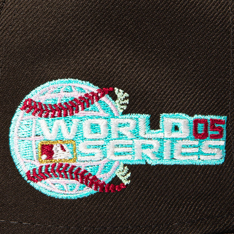 New Era 59Fifty Spumoni Houston Astros 2005 World Series Patch Pink UV Hat - Brown New Era