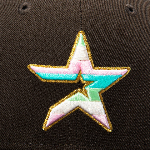 New Era 59Fifty Spumoni Houston Astros 2005 World Series Patch Pink UV Hat - Brown New Era