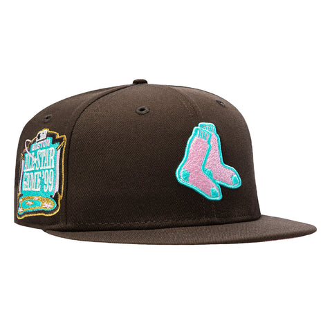 New Era 59Fifty Spumoni Boston Red Sox 1999 All Star Game Patch Alternate Pink UV Hat - Brown New Era