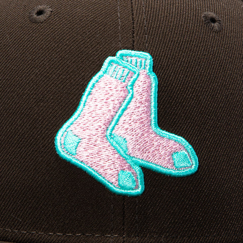 New Era 59Fifty Spumoni Boston Red Sox 1999 All Star Game Patch Alternate Pink UV Hat - Brown New Era