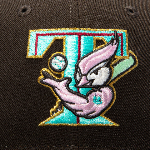New Era 59Fifty Spumoni Toronto Blue Jays 50th Anniversary Patch 2003 Pink UV Hat - Brown New Era
