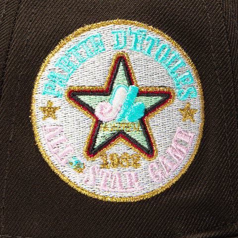 New Era 59Fifty Spumoni Montreal Expos 1982 All Star Game Patch Pink UV Hat - Brown New Era