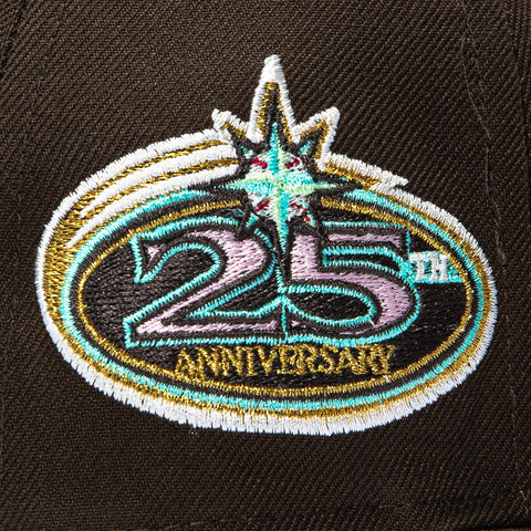 New Era 59Fifty Spumoni Seattle Mariners 25th Anniversary Patch Wood Pink UV Hat - Brown New Era