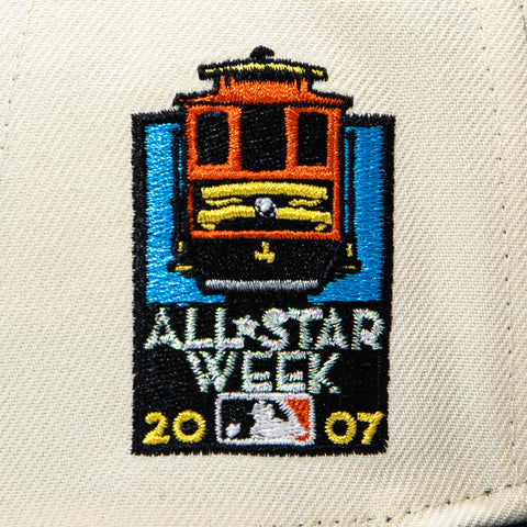 New Era 59Fifty San Francisco Giants 2007 All Star Week Patch Script Hat - Cream, Black New Era