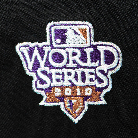 New Era 59Fifty San Francisco Giants 2010 World Series Patch Upside Down Pink UV Hat - Black, White New Era