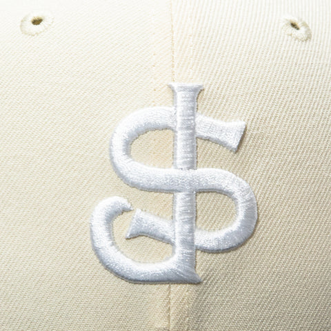 New Era 59Fifty San Jose Giants 50th Anniversary Patch Hat - Cream, Black, White New Era