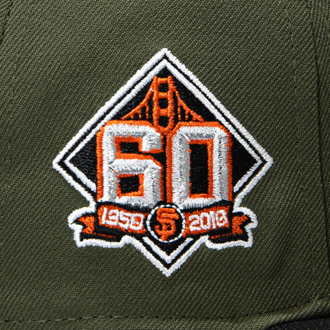 New Era 59Fifty San Jose Giants 60th Anniversary Patch Hat - Olive, Black New Era
