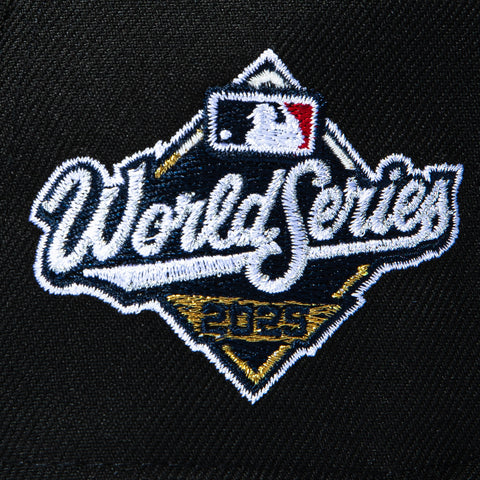 New Era 59Fifty Los Angeles Dodgers 2025 World Series Patch Upside Down Pink UV Hat - Black, White New Era