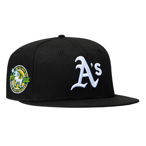 New Era 59Fifty Oakland Athletics 125th Anniversary Patch Pink UV Hat - Black
