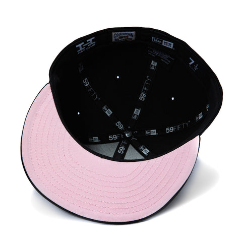 New Era 59Fifty Oakland Athletics 125th Anniversary Patch Pink UV Hat - Black New Era