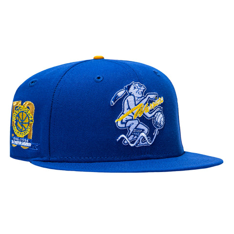 New Era 59Fifty Golden State Warriors 50th Anniversary Patch 1951 Hat - Royal