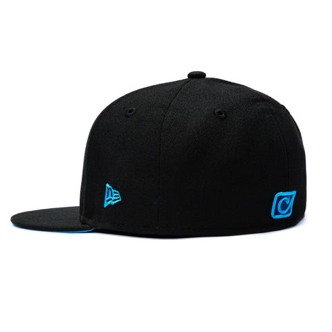 New Era 59Fifty Chamuco's Studio Marine Menace Neon Blue UV Hat - Black New Era