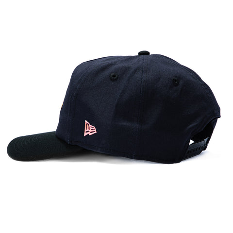 New Era 19Twenty Retro Word Los Angeles Dodgers 60th Anniversary Stadium Patch Snapback Pre-Curved Hat - Navy, Black New Era
