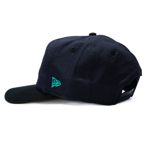 New Era 19Twenty Retro Word Seattle Mariners 50th Anniversary Patch Snapback Pre-Curved Hat - Navy, Black New Era