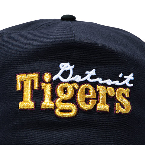 New Era 19Twenty Retro Word Detroit Tigers 1968 World Series Patch Snapback Pre-Curved Hat - Navy, Black New Era