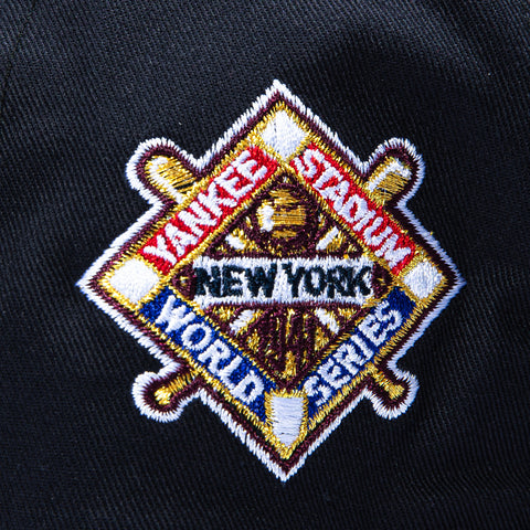 New Era 19Twenty Retro Word New York Yankees 1941 World Series Patch Snapback Pre-Curved Hat - Navy, Black New Era