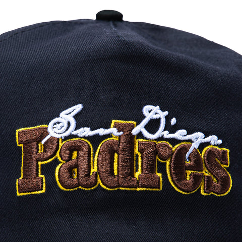 New Era 19Twenty Retro Word San Diego Padres 1978 All Star Game Patch Snapback Pre-Curved Hat - Navy, Black New Era