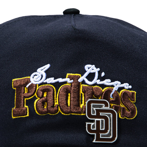 New Era 19Twenty Retro Word San Diego Padres 1978 All Star Game Patch Snapback Pre-Curved Hat - Navy, Black New Era