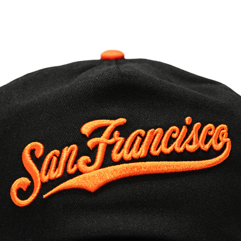New Era 19Twenty San Francisco Giants 2007 All Star Week Patch Script Snapback Pre-Curved Hat - Black, Orange New Era