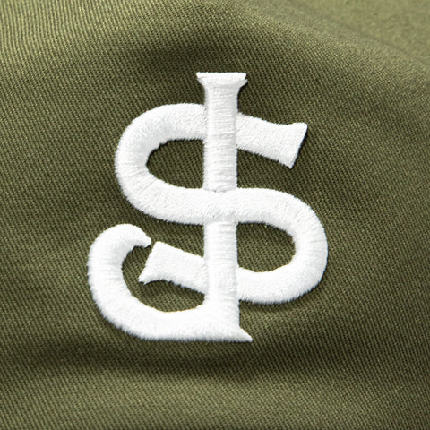 New Era 19Twenty San Jose Giants 60th Anniversary Patch Snapback Pre-Curved Hat - Olive, Black New Era