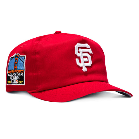 New Era 19Twenty San Francisco Giants 2007 All Star Week Patch Snapback Pre-Curved Hat - Red, White New Era