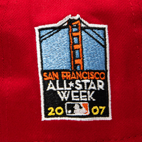 New Era 19Twenty San Francisco Giants 2007 All Star Week Patch Snapback Pre-Curved Hat - Red, White New Era