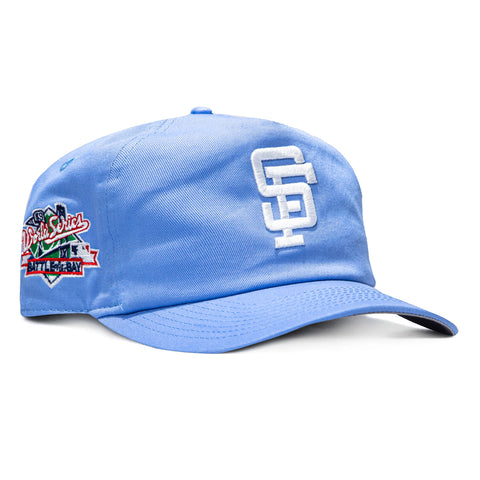 New Era 19Twenty San Francisco Giants Battle of the Bay Patch Snapback Pre-Curved Hat - Light Blue, White New Era