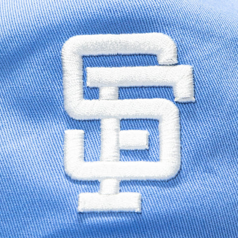 New Era 19Twenty San Francisco Giants Battle of the Bay Patch Snapback Pre-Curved Hat - Light Blue, White New Era