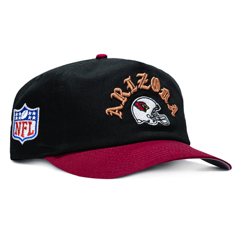 New Era 19Twenty Arizona Cardinals NFL Logo Patch Snapback Pre-Curved Hat - Black, Cardinal New Era